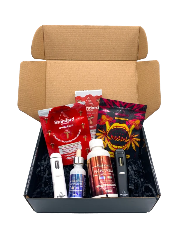 box full of Pure Standard Extracts products