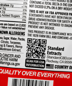 COA qr on every Pure Standard Extracts products