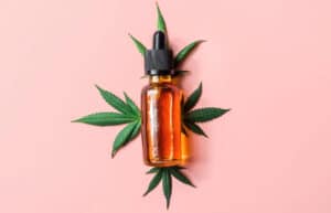 hemp oil in a bottle