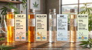 THC-P compare to THC, Delta-8, and HHC