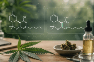 Cannabis science and nature composition