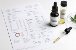 Certificate of analysis with cannabis testing