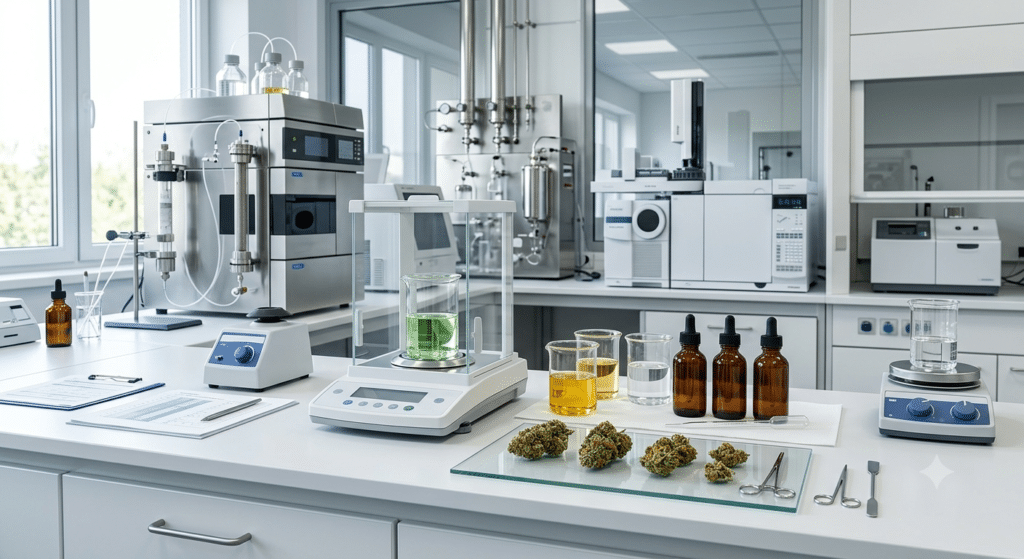 modern cannabis testing laboratory