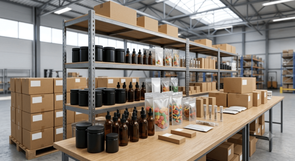 wholesale Delta-8 inventory displayed