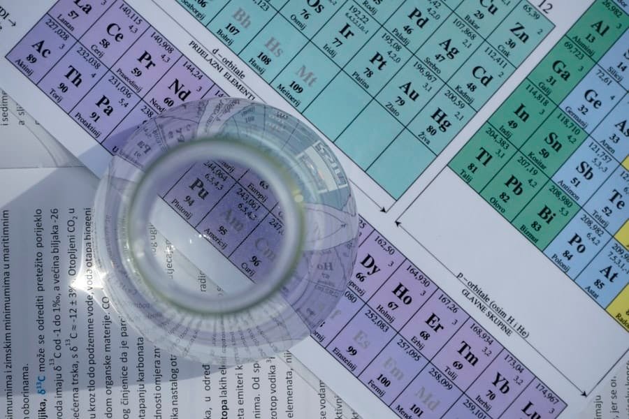Clear laboratory glass holding refined extract like CBD distillate